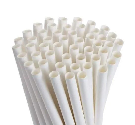 Papirnate slamke/8x250mm/ bijele/ 500kom