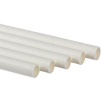 Papirnate slamke/8x250mm/ bijele/ 500kom
