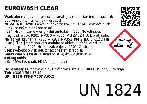 Deterdžent Eurowash clear / 6kg