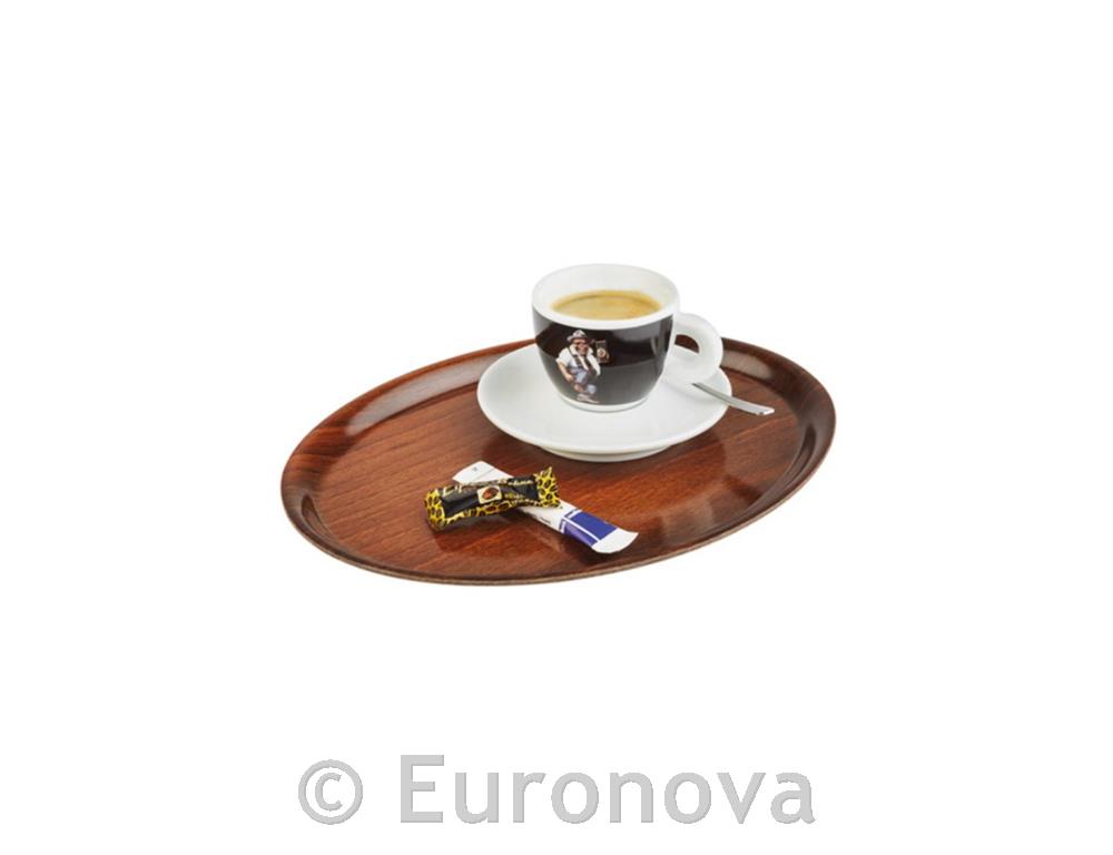 Poslužavnik ovalni /27x20cm/smeđi/noslip