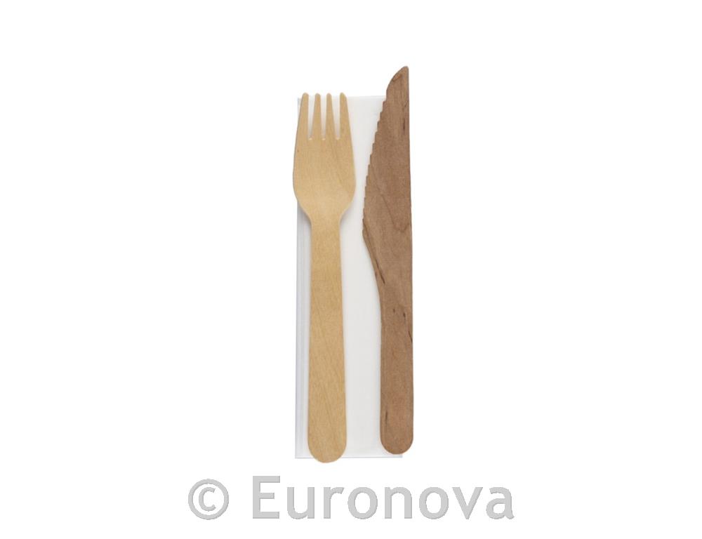Set / drveni pribor / vil,nož / 250 kom