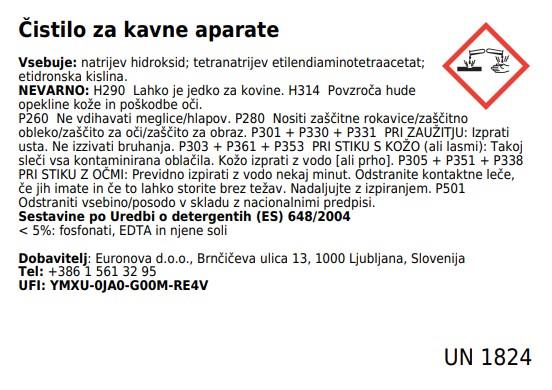 Sredstvo za čišćenje aparata za kavu, 1L
