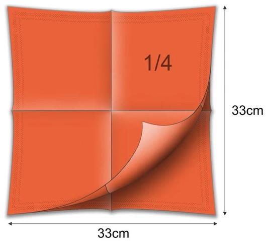 Salvete / 2-sl /33x33cm/ naranča / 50kom