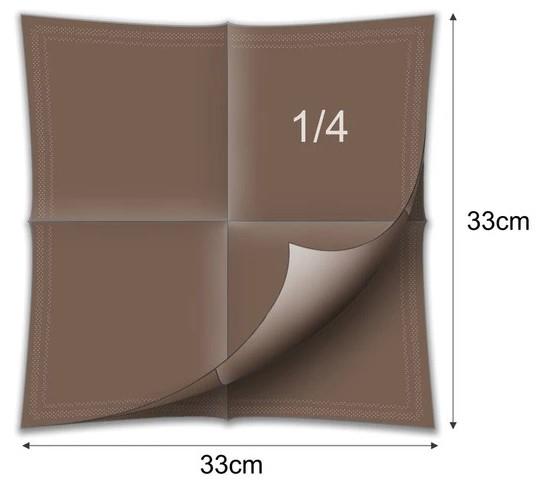 Salvete / 2-sl /33x33cm/ smeđe / 50kom
