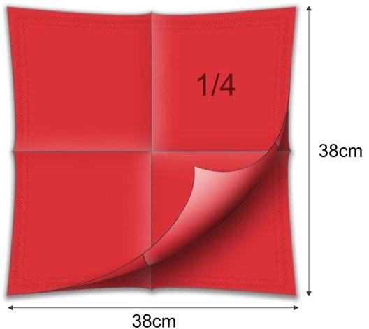 Salvete / 2-sl /38x38cm/ crvene / 50kom
