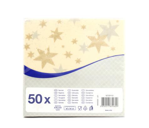 Salvete Airlaid /40x40cm/ stars / 50kom