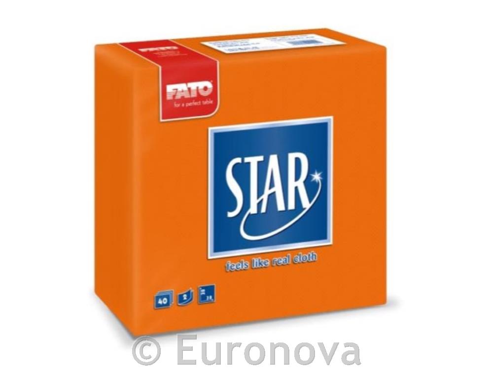 Star salvete / 38x38cm / naranča / 40kom