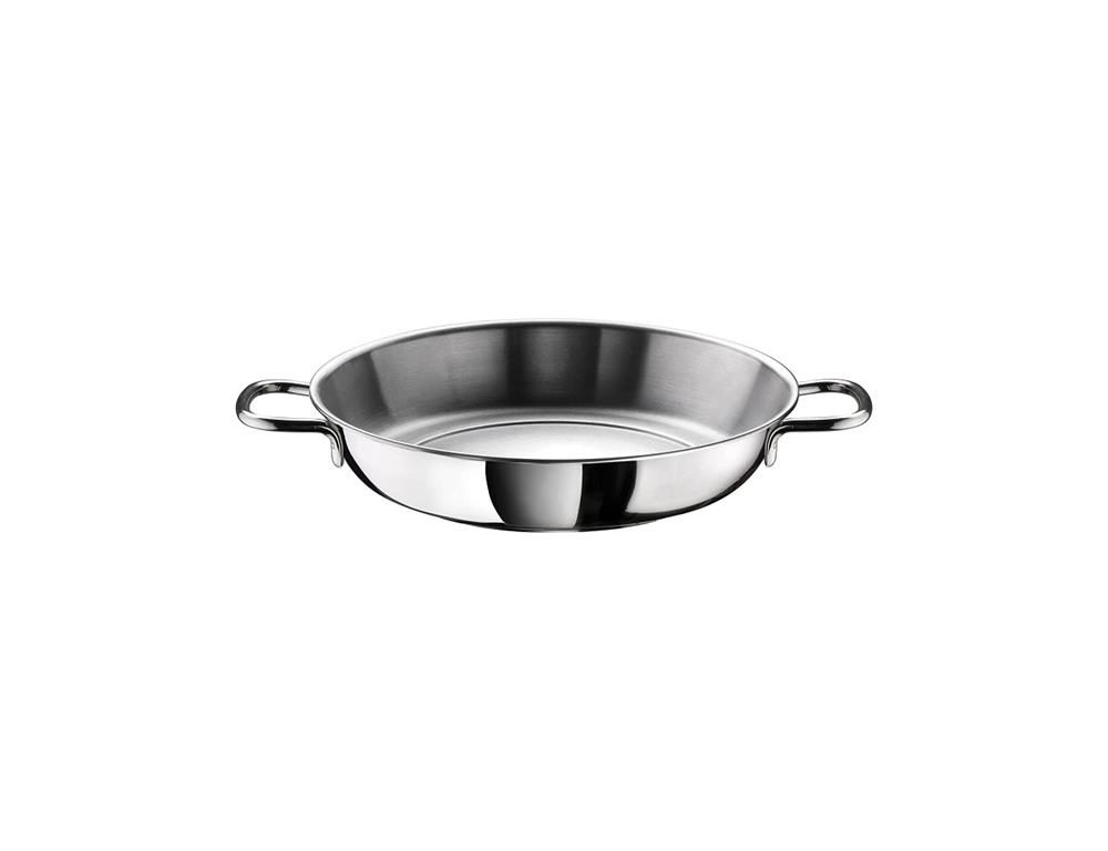 Plitka tava INOX /28cm/ 0,5mm/ 2 ručki