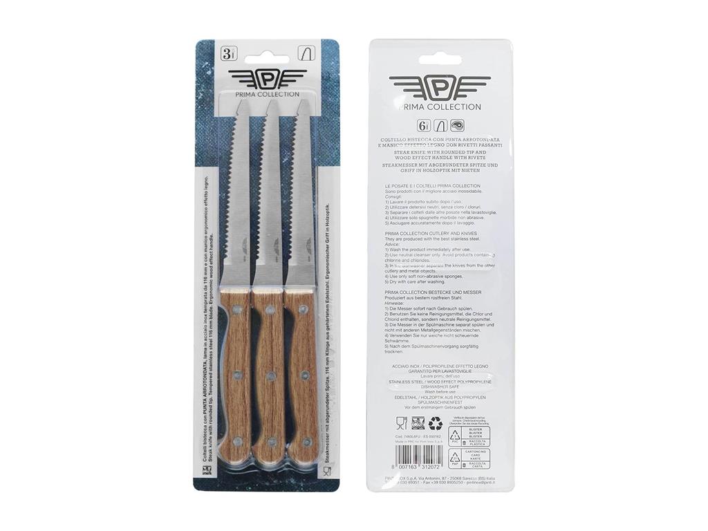 Prima nož za odrezak, pizzu / 22cm /6kom