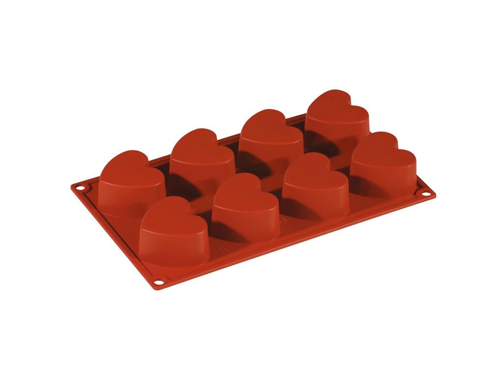 Silikonski model srce / 8x / 65x60mm