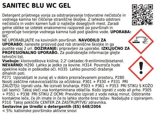 Blu wc gel /750ml/ za wc školjke,pisoare