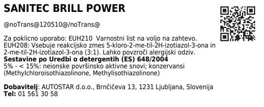 Brill Power /5L/ sredstvo za sjaj