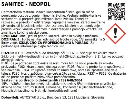 Neopol/5L/deteržent za ručno pranje suđa