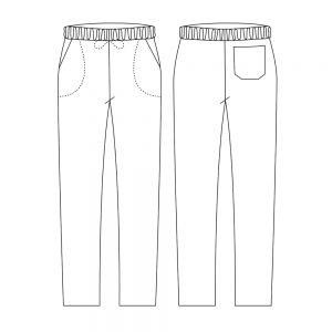 Kuharske hlače /Coulisse /bordo/ XL