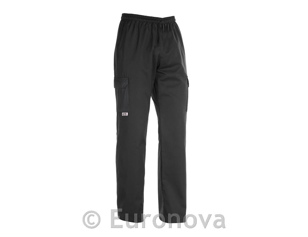 Kuharske hlače /Cou. džep /crne /XXXL