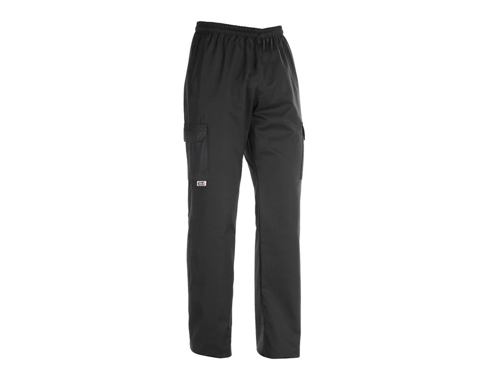 Kochhose / Coulisse-Tasche / Schwarz / L