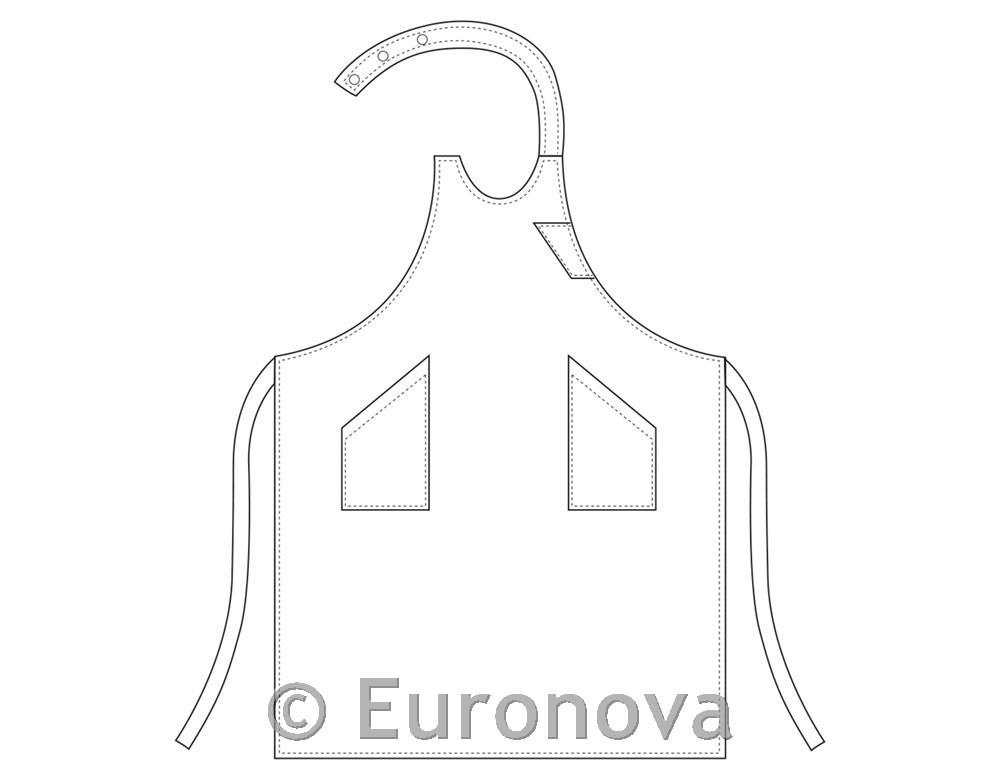 Pregača / Sommelier / 100x95cm / crna
