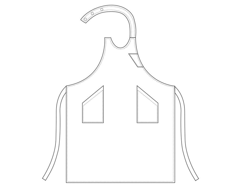 Pregača / Sommelier / 100x95cm /siva str