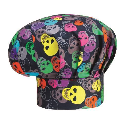 Kuharska kapa /visoka /skulls color /