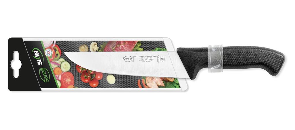 Mesarski nož / 14 cm / crni / Skin