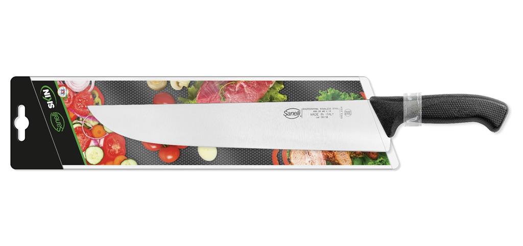 Mesarski nož / 33 cm / crni / Skin