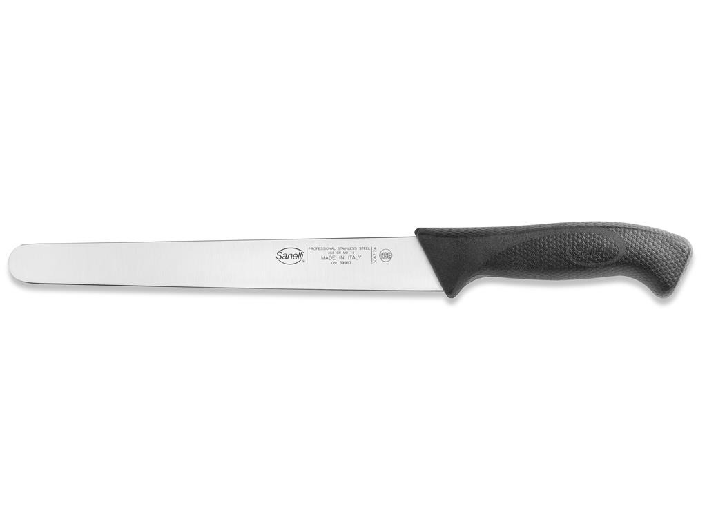 Nož za pršut / 24cm / crni / Skin