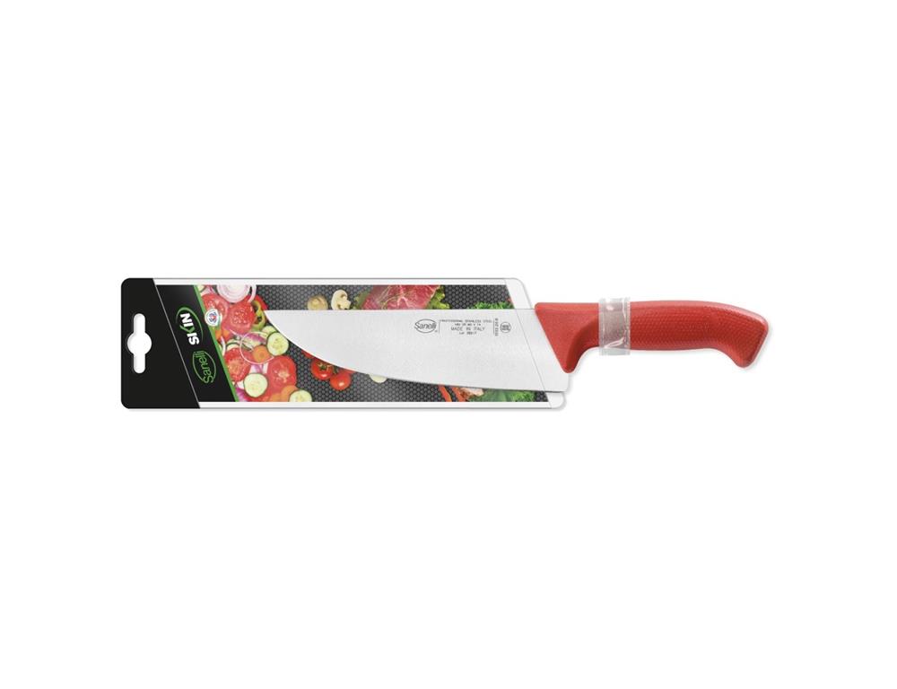 Nož za sjeckanje / 20cm / crveni / Skin