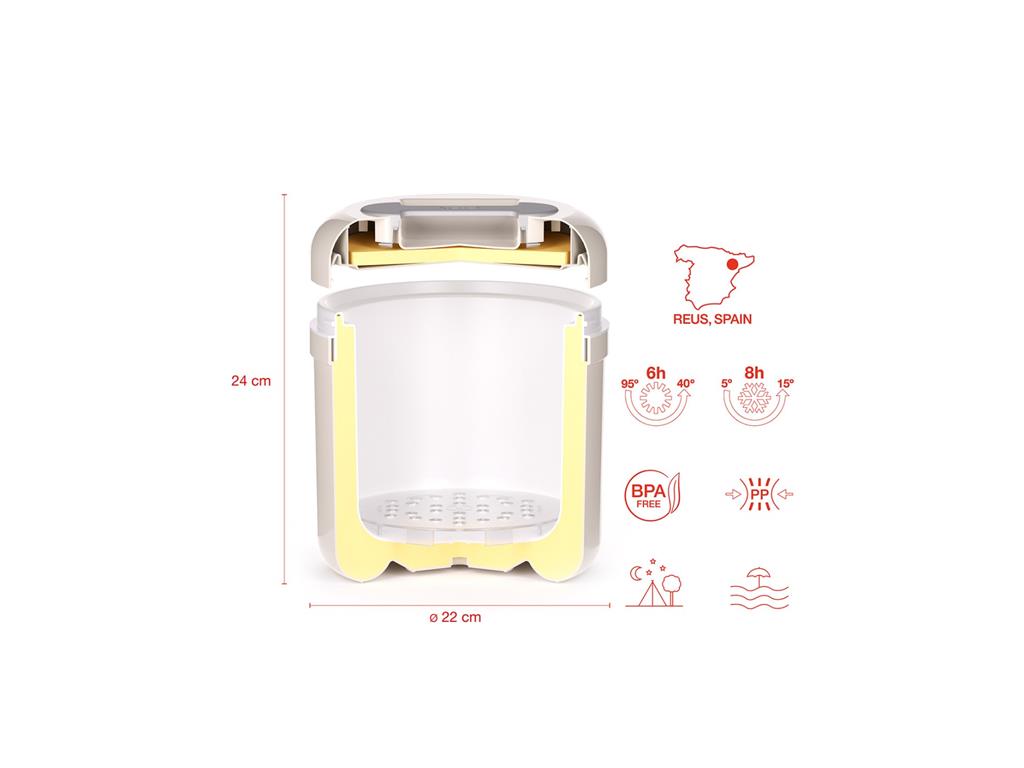 Termo posuda za led / 4L / bijela