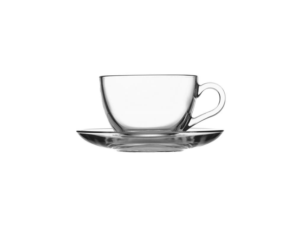 Basic šalica s tanjuričem / 24cl / 6pcs