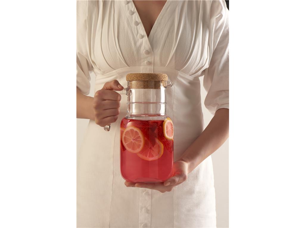Hoop vrč / 1.5L / s plutenim poklopcem