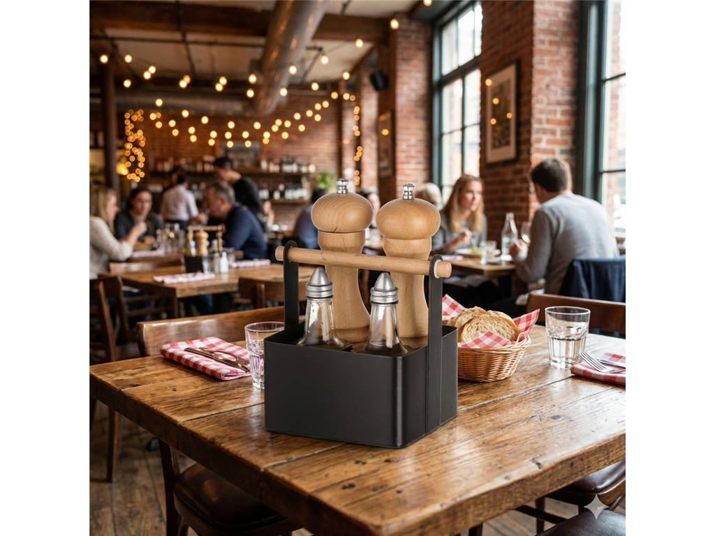 Table caddy sol-papar-ulje-ocat / 16cm