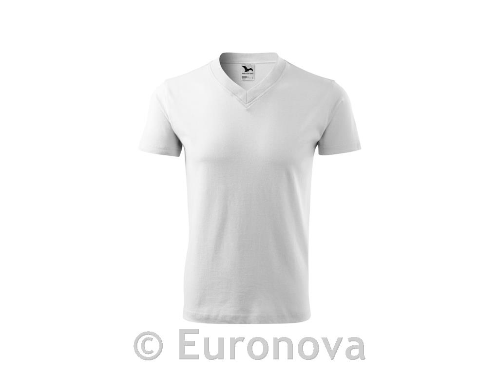 Majica v-izrez / S / bijela