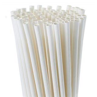 Papirnate slamke/6x250mm/ bijele/ 500kom